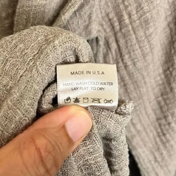 M. Rena Boho Lagenlook Gauze Tunic Womens Medium Beachy Artsy Breezy Made in USA - Picture 9 of 13